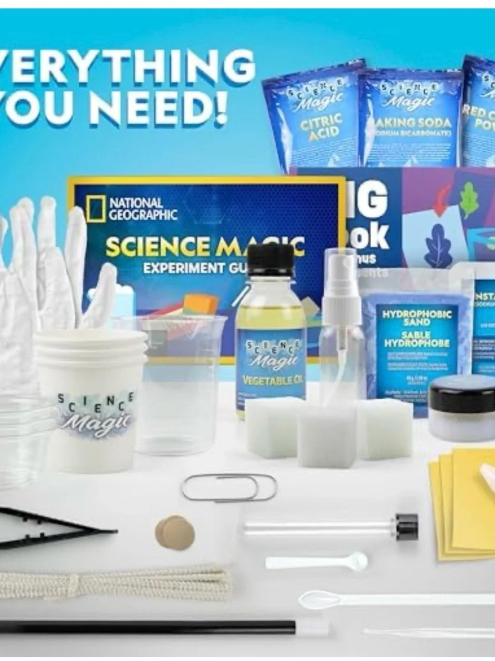 National Geographic Blue and White Party Science Activity Poster